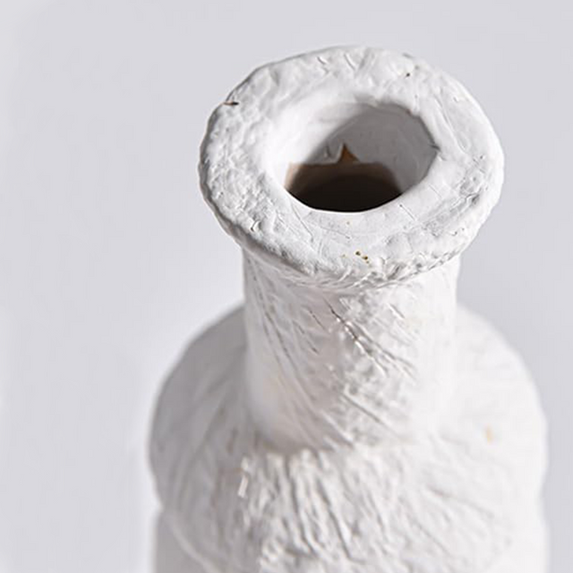 handmade vintage ceramic candle holder details