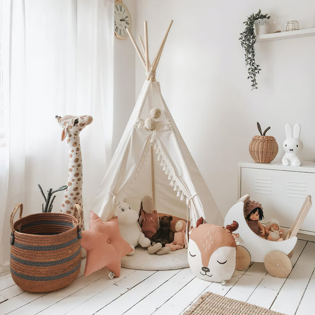 handwoven banana rope basket for storage