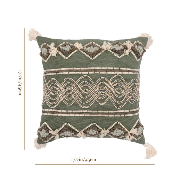 handwoven cotton-linen tassel throw pillow size chart