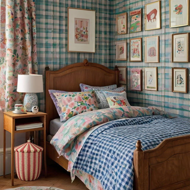 handwoven paper rope storage basket with lid in the bedroom