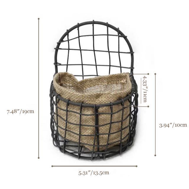 hanging basket wall mounted planter size chart