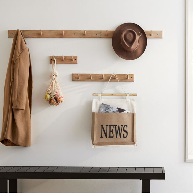 hanging storage organizer on the hook