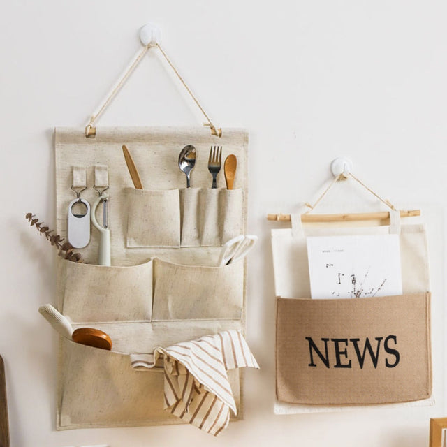 hanging storage organizer on the hook