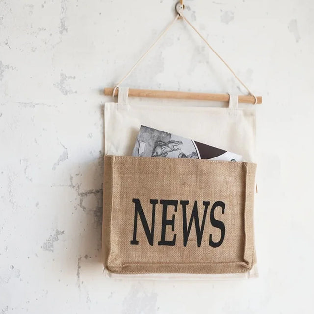 hanging storage organizer on the wall