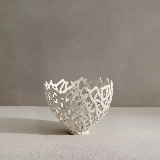 hollow lattice resin decorative bowl ornament
