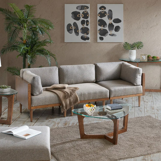 hollow lattice resin decorative bowl ornament beside the sofa