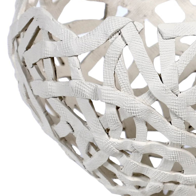 hollow lattice resin decorative bowl ornament details