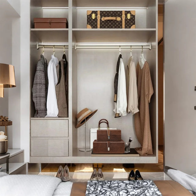 horsehair leather brown decorative storage box in the wardrobe