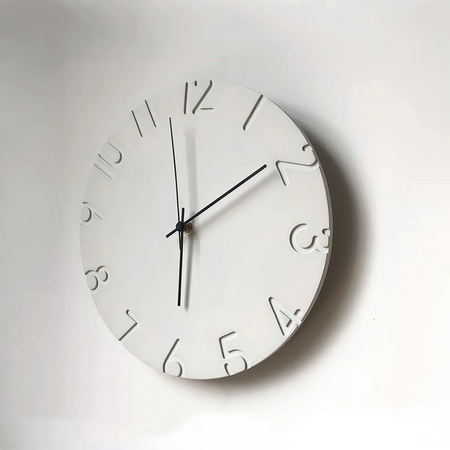 instagram style creative cement wall hanging clock