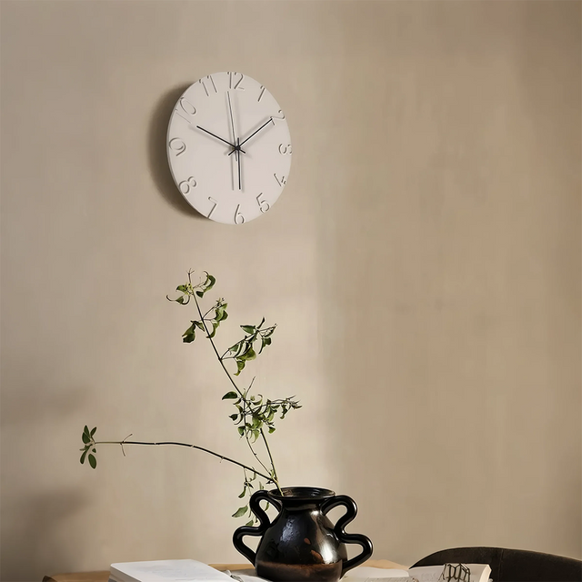 instagram style creative cement wall hanging clock