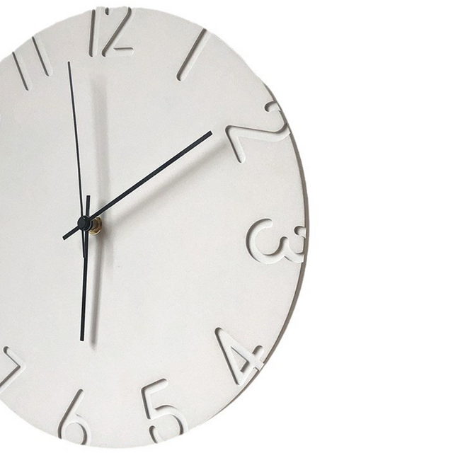 instagram style creative cement wall hanging clock details