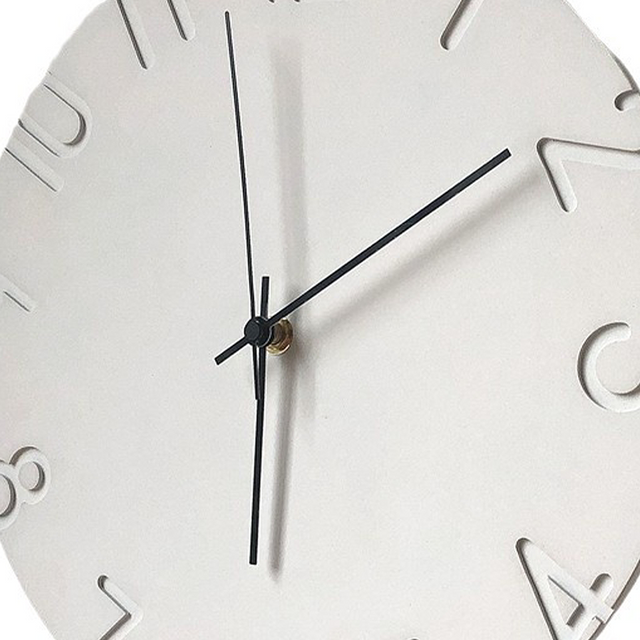 instagram style creative cement wall hanging clock details