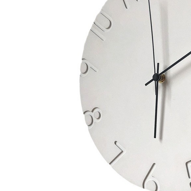 instagram style creative cement wall hanging clock details