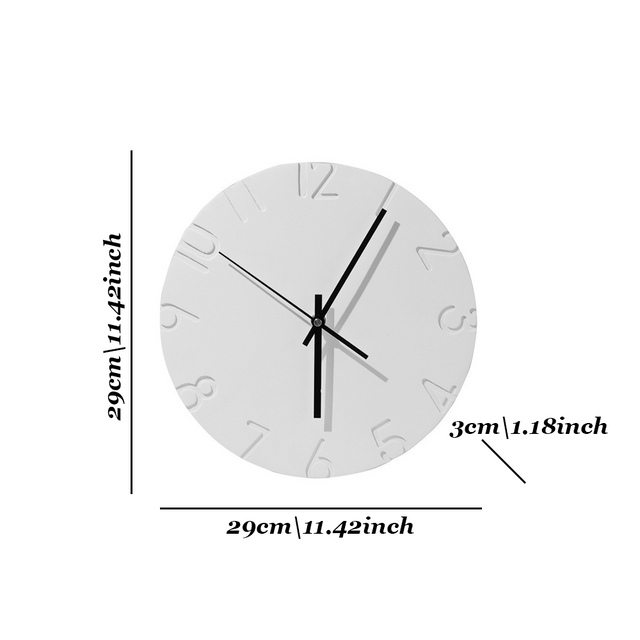 instagram style creative cement wall hanging clock size chart
