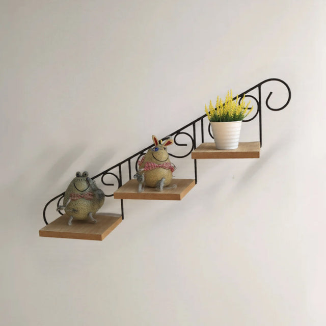 iron plant holder wall mounted shelf