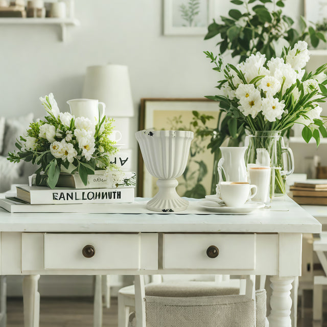 iron vase on the table