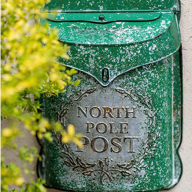 iron wall mailbox details