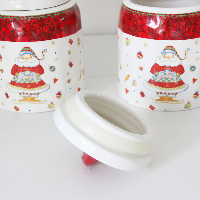 large airtight christmas cookie jars ceramic storage containers details