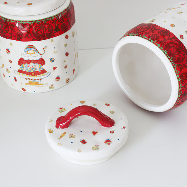 large airtight christmas cookie jars ceramic storage containers details