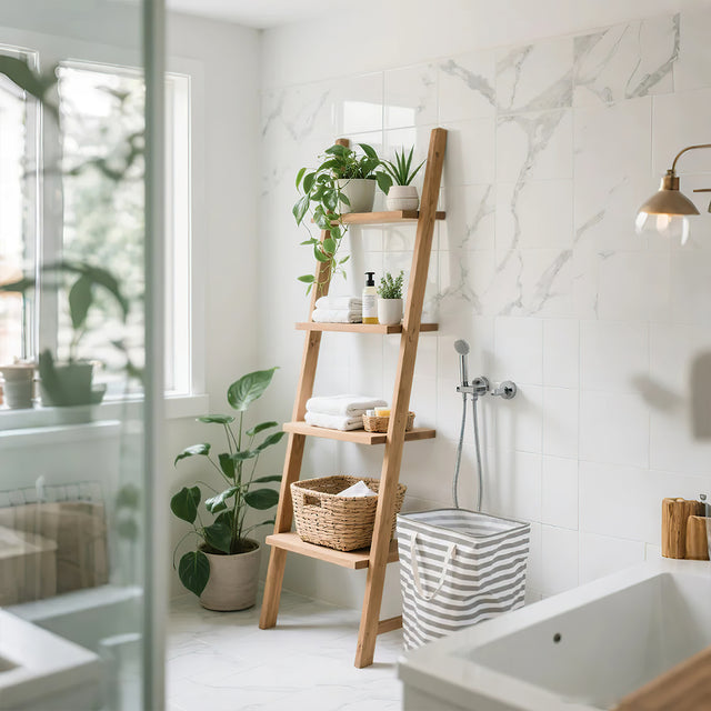 large gray foldable laundry basket with easy carry handles on the floor