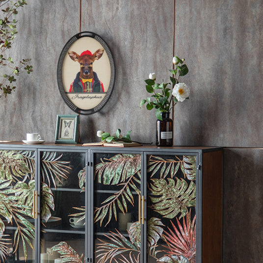 large vintage black serving tray with handles decorative piece wall hanging