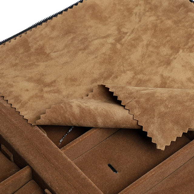 leather jewelry storage box details