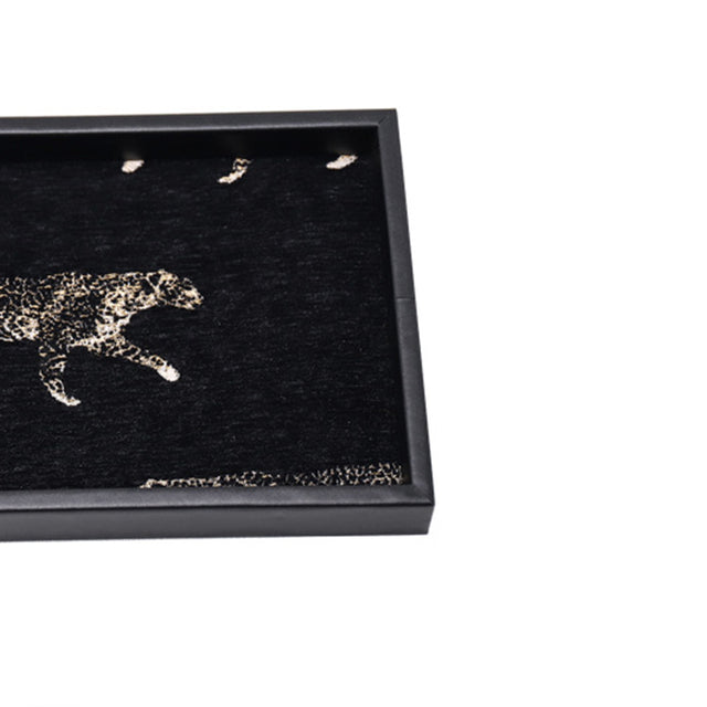 leopard print leather tray details