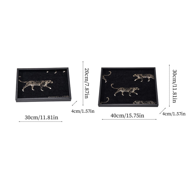leopard print leather tray size chart