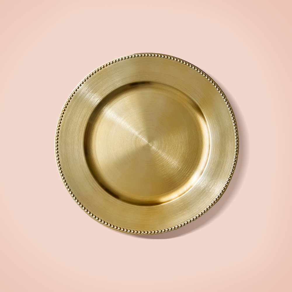 luxury gold round decorative tray