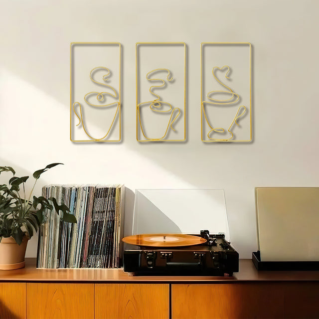 metal coffee mug wall decor