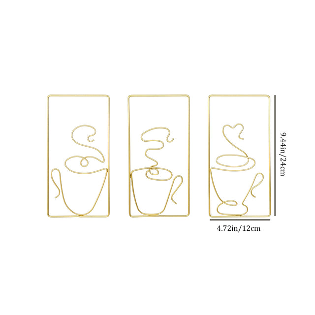 metal coffee mug wall decor size chart