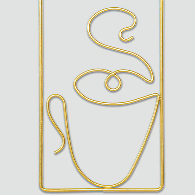 metal coffee mug wall decor size details