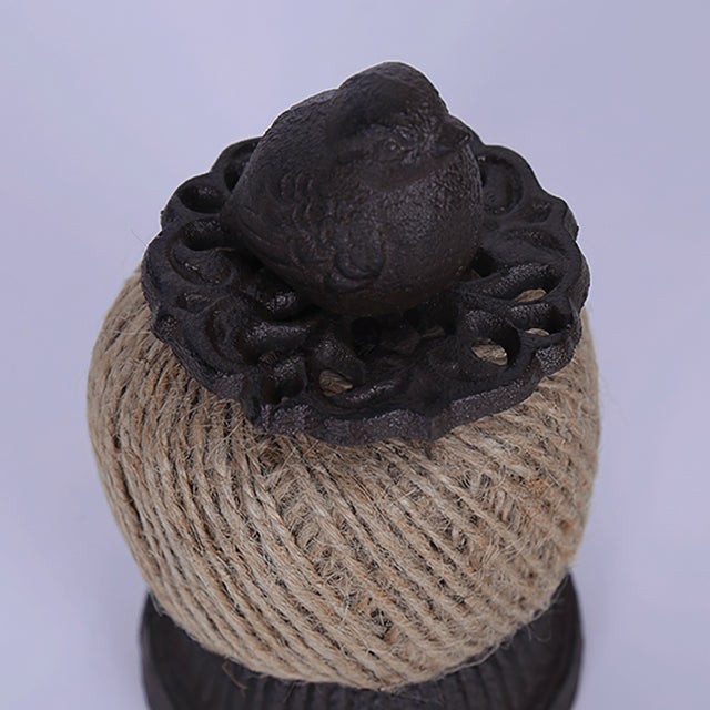 metal decorative thread spool table ornament details