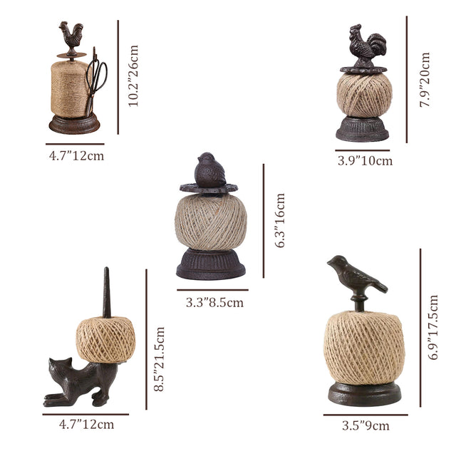 metal decorative thread spool table ornament size chart