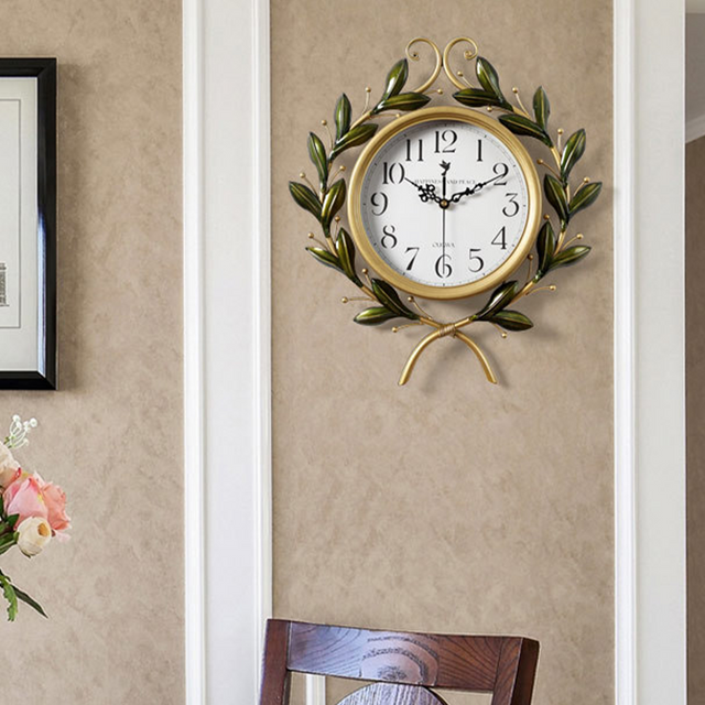 metal-olive-branch-wall-clock-scene