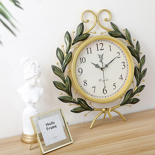 metal-olive-branch-wall-clock-scene