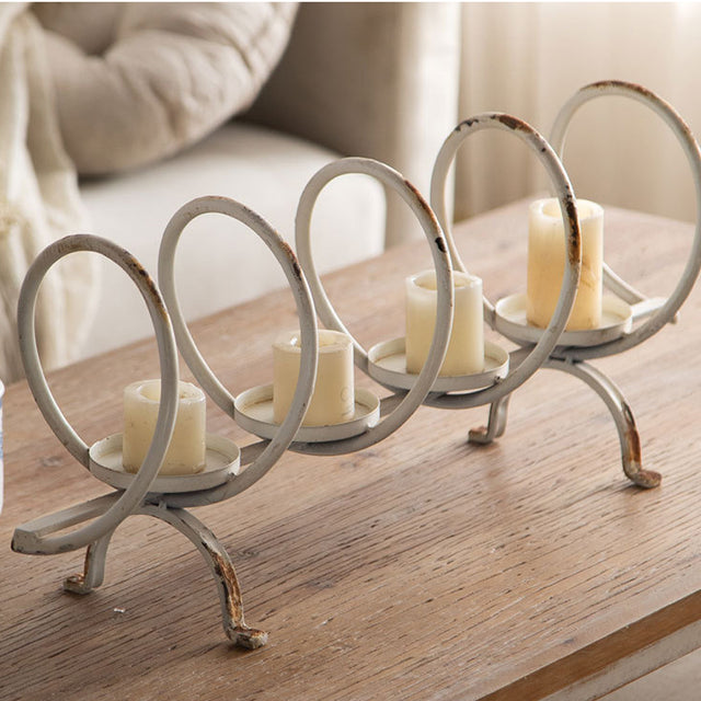 metal ring candelabra detail 1