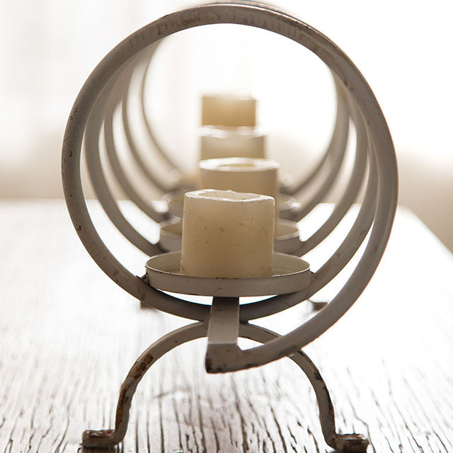 metal ring candelabra details