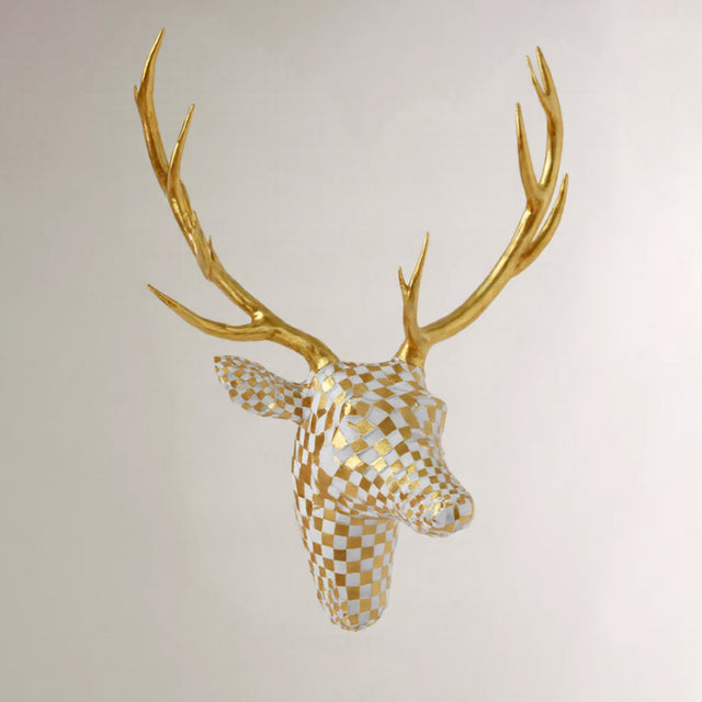modern luxury deer head wall art 08122