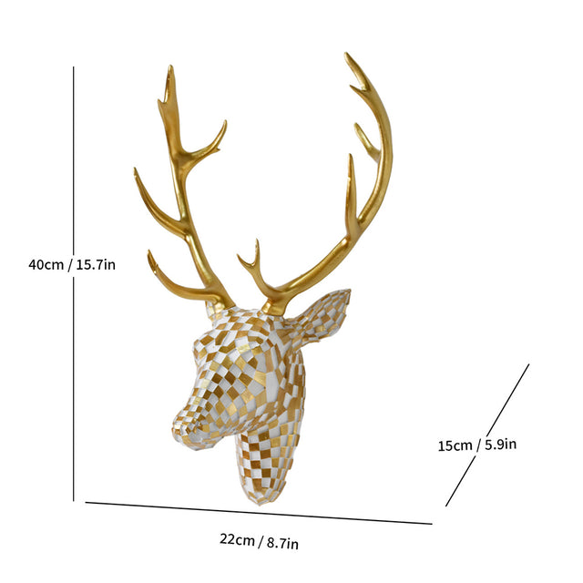 modern luxury deer head wall art size chart