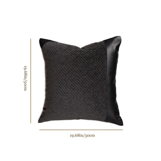 modern minimalist dark gray throw pillow size chart