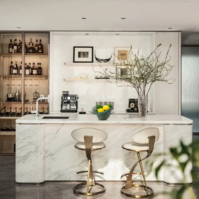 modern minimalist resin fruit bowl in the kitchen