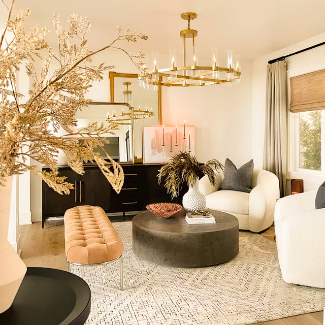 modern minimalist resin fruit bowl in the living room