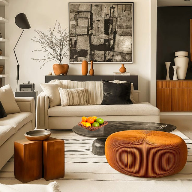 modern minimalist resin fruit bowl with fruits