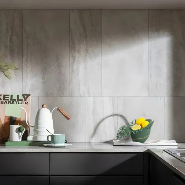 modern minimalist resin fruit bowl with lemons