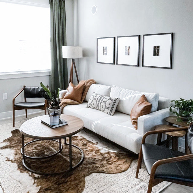 modern minimalist round crystal storage jar in living room
