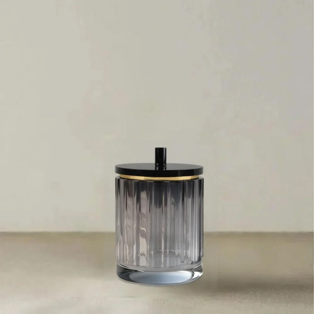 modern minimalist round crystal storage jar