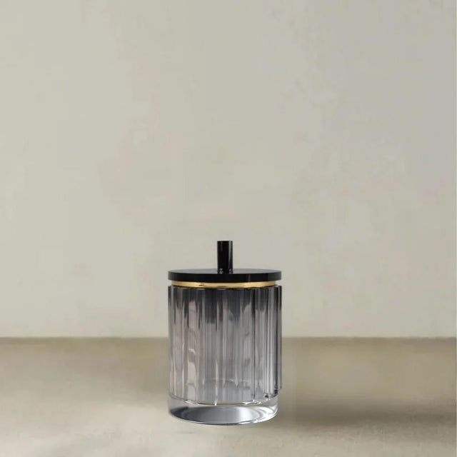 modern minimalist round crystal storage jar small