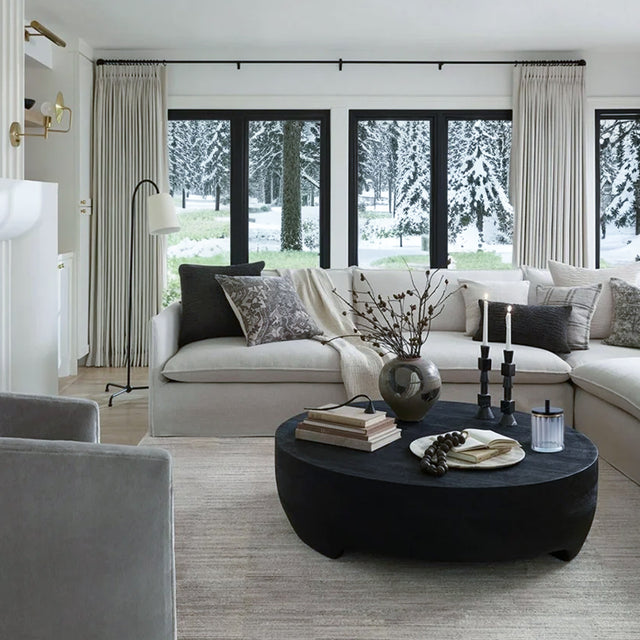 modern minimalist round crystal storage jar tea table