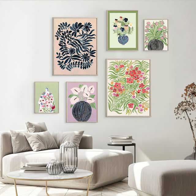 morandi canvas wall decorative painting above the sofa